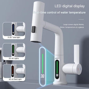 Digital Display Faucet Pull-out Basin