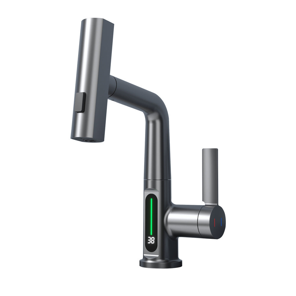 Digital Display Faucet Pull-out Basin